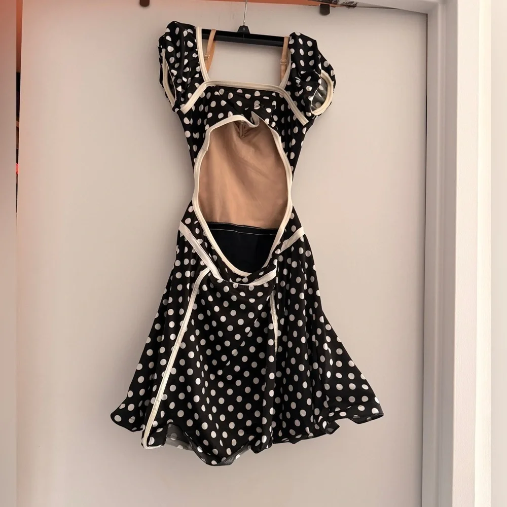 Weissman Cream and Black Trim Dress